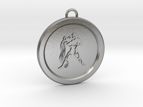 aquarius-pendant in Natural Silver