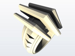 Stealth Ring_12 in Polished Silver