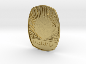 FORCE badge (Wallet) in Natural Brass