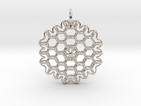 Hexapendant in Rhodium Plated Brass