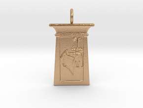 Enshrined Sobek amulet in Natural Bronze
