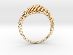 Ring  Reaction Diffusion  Size 54 in 14k Gold Plated Brass