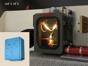 1:8 BTTF DeLorean Flux Capacitor set 1 of 2 in Clear Ultra Fine Detail Plastic