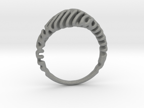 Ring  Reaction Diffusion  Size 54 in Gray PA12