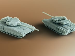 T-14 Armata Scale: 1:100 in Tan Fine Detail Plastic