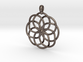 8Kn Pendant in Polished Bronzed-Silver Steel