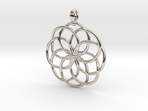8Kn Pendant in Rhodium Plated Brass