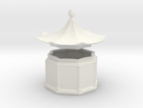 Pagoda Box in White Natural Versatile Plastic