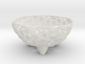 Fruit Bowl in White Natural Versatile Plastic