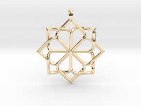 8p Star Pendant in 14k Gold Plated Brass