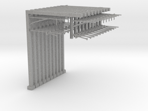 N Scale 10 Pc - Dble Track Cantilevered Staunchi in Aluminum