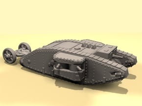 1/100 Mk.I Female tank (low detail) in White Processed Versatile Plastic