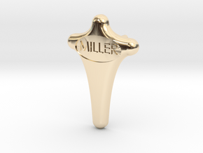 Miller Tie Tack Lapel Pin in 14k Gold Plated Brass