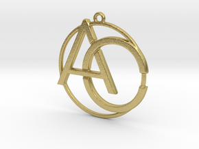 A&C Monogram in Natural Brass