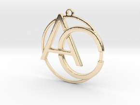 A&C Monogram in 14k Gold Plated Brass