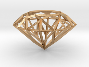 Geometric Diamond Pendant in Natural Bronze