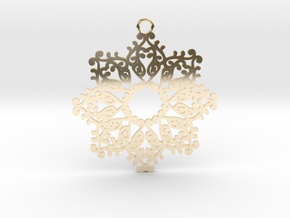 Ornamental pendant no.4 in 14k Gold Plated Brass