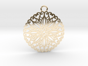 Ornamental pendant no.5 in 14k Gold Plated Brass