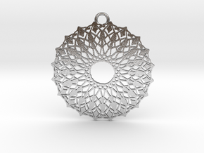 Ornamental pendant no.6 in Natural Silver