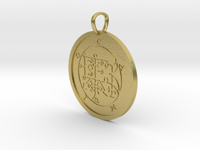 Camio Medallion in Natural Brass