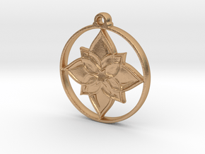 Lotus IV Pendant in Natural Bronze