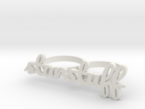 starstuff brass kuckle ring in White Natural Versatile Plastic