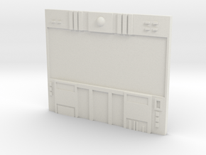 HO Scale Small Video Wall in White Natural Versatile Plastic
