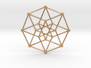 Hypercube Star Pendant in Polished Bronze