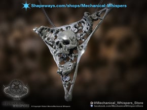 Triangle Bone Pendant in Polished Nickel Steel