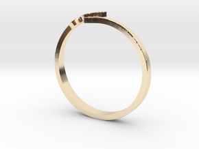 Brush ring  in 14k Gold Plated Brass: 7.5 / 55.5