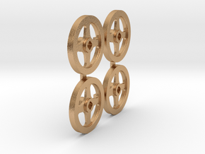 4 off Steam Valve Wheels 1.5 inch/Foot scale TGR M in Natural Bronze