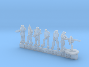 Scifi Marine Leader and Heavy Support sprue in Smooth Fine Detail Plastic: 6mm