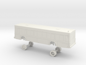 HO Scale Bus Gillig Low Floor SFSU S04 in White Natural Versatile Plastic