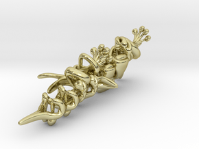 Harmonica Ear Pendant in 18k Gold Plated Brass