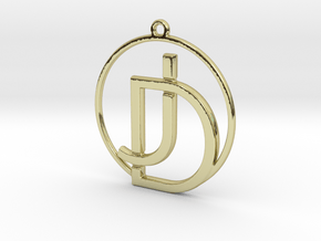 J&D Monogram in 18k Gold Plated Brass