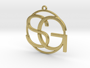 S&G Monogram in Natural Brass