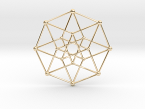 Hypercube Star Pendant in 14K Yellow Gold