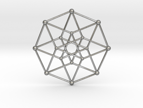 Hypercube Star Pendant in Natural Silver