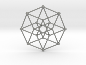 Hypercube Star Pendant in Gray PA12