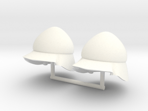 BEOTIAN HELMET #3 x2  in White Processed Versatile Plastic