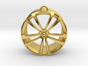 Wheel cast in Polished Brass