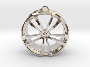 Wheel cast in Rhodium Plated Brass