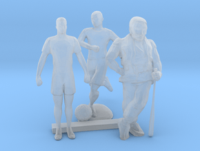 O Scale Soccer and Baseball Players in Tan Fine Detail Plastic