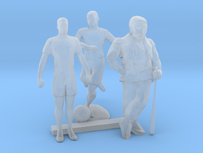 S Scale Soccer and Baseball Players in Tan Fine Detail Plastic