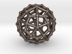 Deltoidal hexecontahedron in Polished Bronzed-Silver Steel: Small