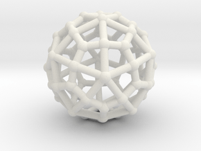 Deltoidal hexecontahedron MEDIUM in White Natural Versatile Plastic