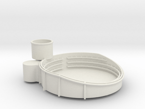 1/96 USN 40mm Quad Tub Fore Port in White Natural Versatile Plastic