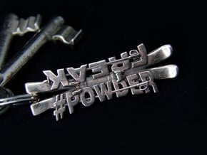 Powder Freak - Alpine Ski - Keychain in Polished Bronze