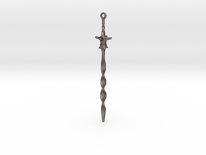 Firelink Coiled Sword in Polished Bronzed-Silver Steel