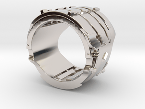 Dead Space Engineering Suit lvl3 ring - 19,3mm in Rhodium Plated Brass